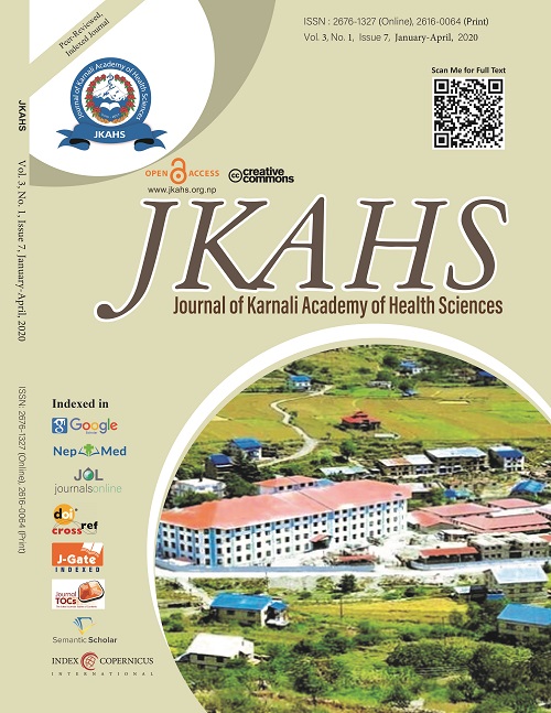 					View Vol. 3 No. 1 (2020): JKAHS: Jan-Apr Issue (7)
				